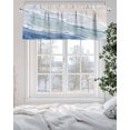 thumbnail image 6 of Summer Ocean Kitchen Curtains Valances for Windows,Beach Coastal Rod Pocket Valance Short Curtain,Blue Gradient Window Treatments for Living Room Bedroom Decor 54x18in, 6 of 6