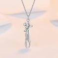 thumbnail image 3 of Ziurtnc Hip Hop Embrace Couple Pendant Necklace Adjustable Length Him Her Hugging Pendant Necklace Anniversary Jewelry Valentine Day Gift, 3 of 8