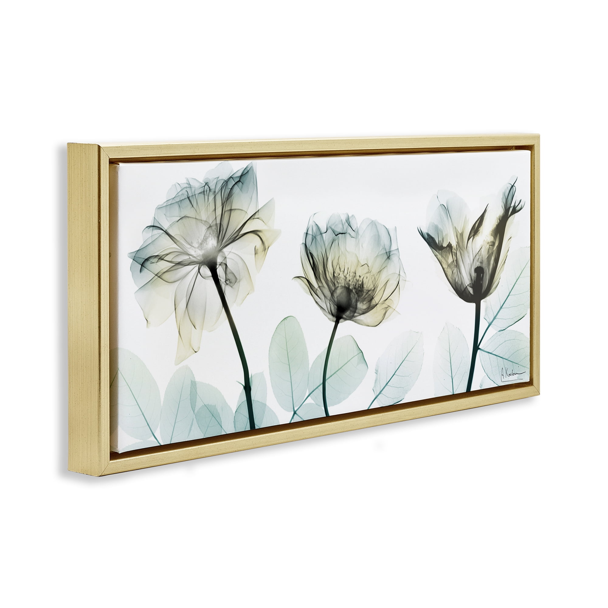 Stupell Industries Jewels Of Passion Gold Framed Floater Canvas Wall Art, design by Albert Koetsier