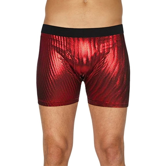 Intimo Mens' Shimmer Red Boxer Briefs Underwear Loungewear