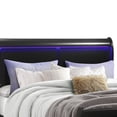 thumbnail image 3 of Global Furniture USA Charlie Full Sleigh Bed with LED Lighting in Black, 3 of 3
