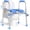 Light Blue, variant on TRUSTWARMTH Toilet Seat Risers for Seniors, FSA HSA Eligible 450lb Raised Toilet Seat with Handles, Adjustable Width & Height, Tool-Free Assembly, Fit Any Toilet, Light Blue