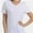 White, variant on Women's Ultra-Soft V-Neck Short Sleeve Trendy Casual T-Shirt