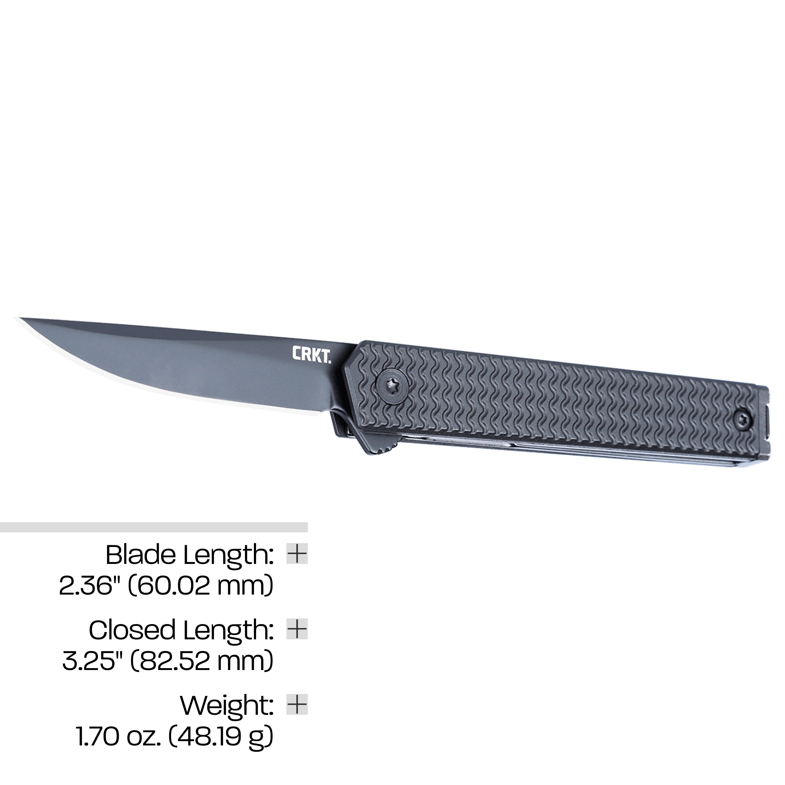 CRKT CEO Microflipper Everyday Carry EDC Pocket Folding Knife with Liner Lock: D2 Plain Edge Blade, Aluminum Handle, Reversible Pocket Clip, 7081D2K