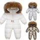 thumbnail image 2 of Monos de invierno para niña, chaqueta impermeable con capucha, mono cálido para niño niña, traje de esquí de piel sintética, traje de nieve para niño, 2 of 5