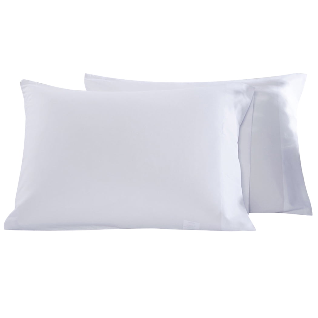 Outgeek Solid Pillow Shams, King, White, 2Pieces
