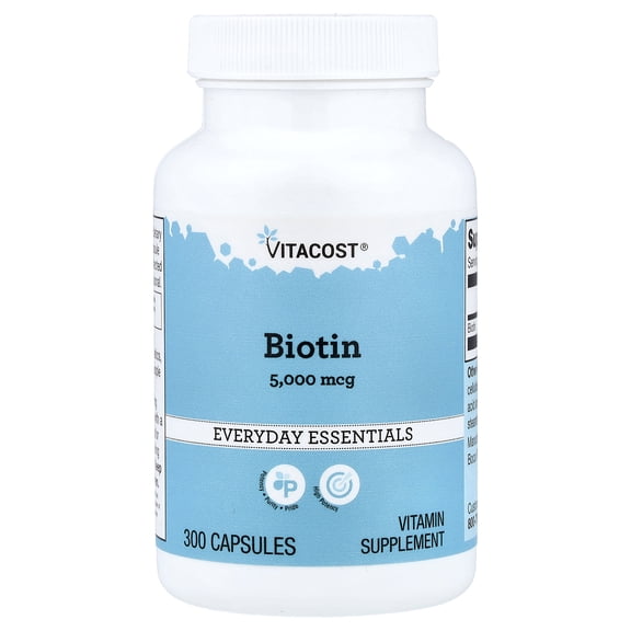 Vitacost Biotin, 5,000 mcg, 300 Capsules