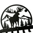 thumbnail image 3 of Deer Silhouette Design Metal Hooks Wall Decor, 7-Hook Animal-Themed Storage Wall Hook for Entryway Organizer 13" H, 3 of 7