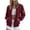 Wine, variant on Women's Clothing Baeitkot Women's Fashion Solid Color Zippered Panel Ribbed Long Sleeve Jacket with Cuff Zip and Pocket Outerwear