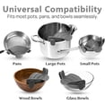 thumbnail image 4 of COREBAY Gray Clamp-Type Silicone Food Strainer – Adjustable, for Pans, Bowls, Plates, Ideal to Drain Pasta & Vegetables., 4 of 6