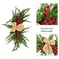 thumbnail image 4 of 2-Piece Artificial Christmas Swag Decoration – Greenery Pine Needles with Red Berries & Ribbon Bow for Mantel, Front Door, Window, DIY Holiday Christmas & Wedding Decor, 4 of 6