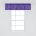 thumbnail image 2 of Ambesonne Vintage Window Valance, Curvy Classic Leafy Motifs, 54" X 12", Purple and Azure Blue, 2 of 3