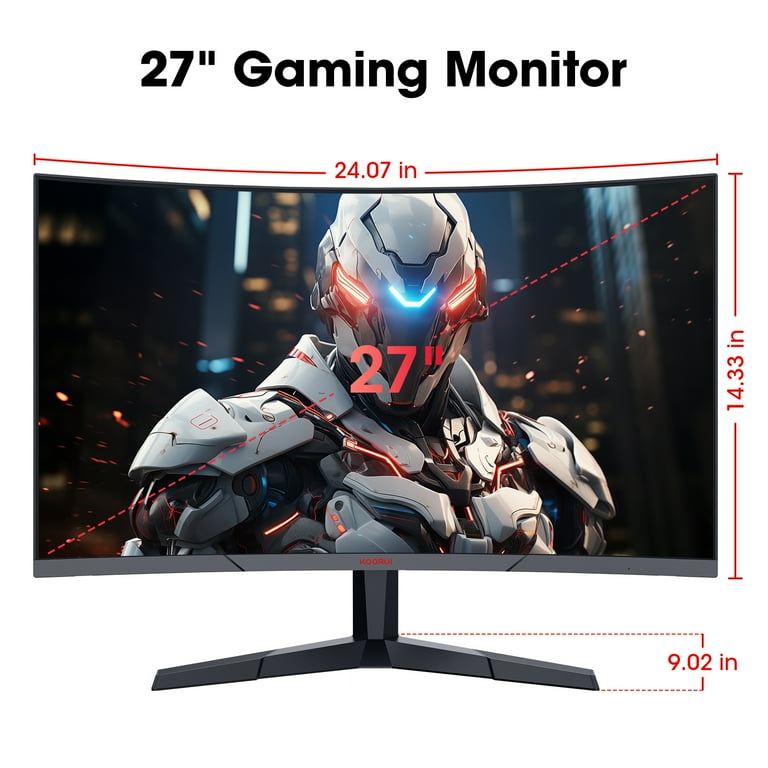 KOORUI 27 inch Curved Gaming Monitor, 180Hz FHD Computer KOORUI 27 inch Curved Gaming Monitor, 180Hz FHD Computer