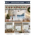 thumbnail image 6 of Valances for Windows Black White Plaid Rod Pocket Cafe Window Treatments Valance Curtains for Kitchen Bathroom Laundry Basement Windows 56"x16", 6 of 7