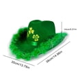 thumbnail image 3 of St Patricks Day Savings! PRETXORVE St Patricks Day Hats with Light St Patrick's Day Green Velvet Top Hat Green St Patricks Day Party Accessories Green Christmas Tree Topper Hat, 3 of 7