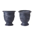 thumbnail image 3 of Christopher Knight Home 21.26"H Vintage MGO Outdoor Flower Urn Planter for Garden, Antique Black, Set of 2, 3 of 11