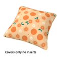 thumbnail image 3 of Throw Pillow Covers, Cute Orange Flower Leaves Soft Square Pillow Cases with Invisible Zipper for Couch Bed Sofa, Farmhouse Fall Home Decor 18"x18", 3 of 7