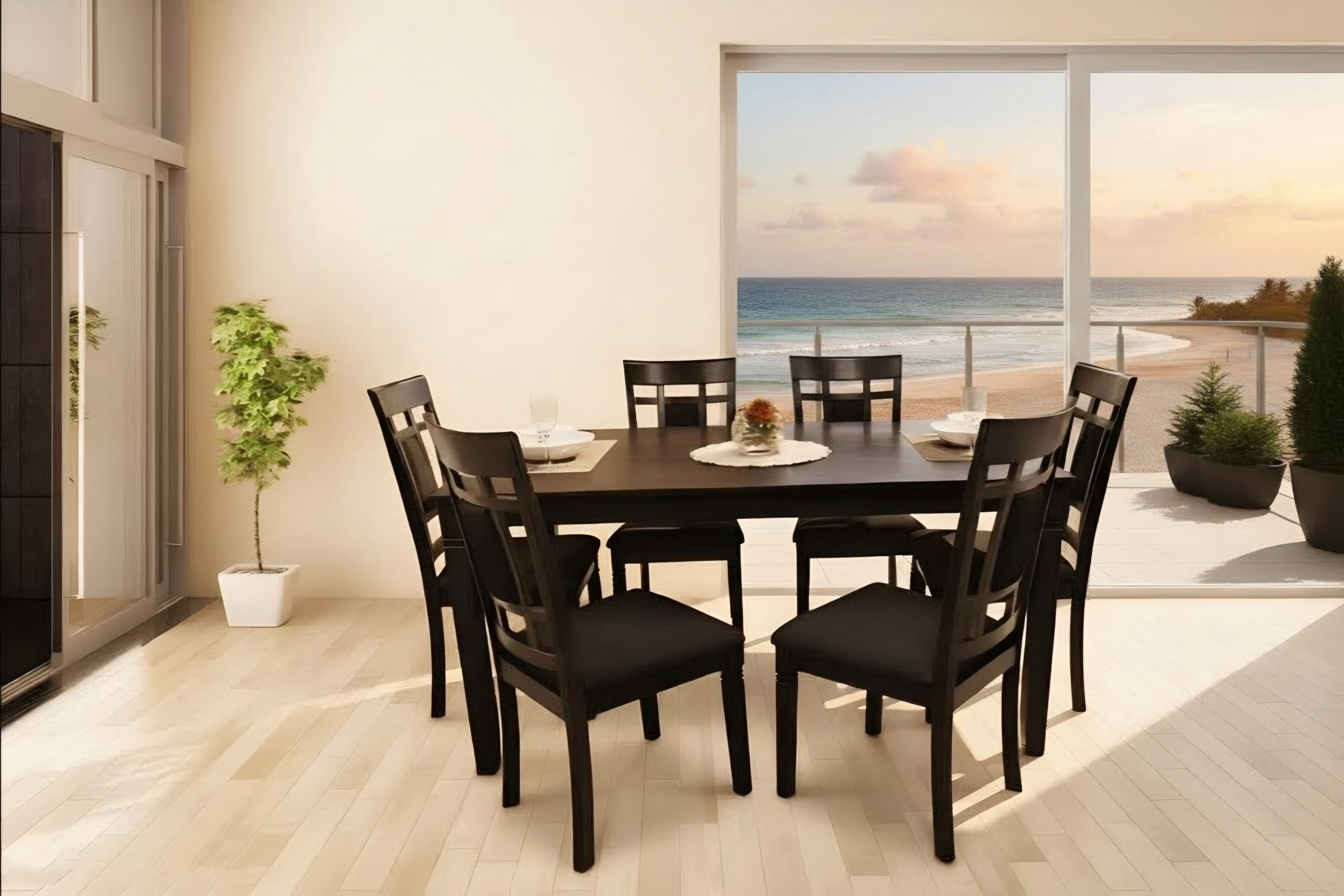 K-Living 7-Piece Dining Set in Grey