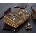 thumbnail image 6 of Tree of Life Leather Journal - Antique Handmade Deckle Edge Vintage Paper Leather Print Bound Journal - Book of Shadows Journal - Leather Sketchbook - Drawing Journal - Great Gift (7x5), 6 of 6