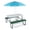 Green, variant on Costway Kids Picnic Table with Benches Removable Adjustable Umbrella Metal Frame for Patio Blue