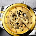 thumbnail image 4 of DESIGNICE 2026 New Men'S Watch Gold Dragon Sculpture Quartz Watch Luxury Men Steel Wristwatch for Daily Wear,Office,Party,Formal,Casual, 4 of 7