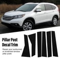thumbnail image 4 of Pillar Post Trim, Lightweight Durable Easy Installation 6Pcs PC Plastic Door Window Pillar Post Cover  For CRV 2012-2016, 4 of 8