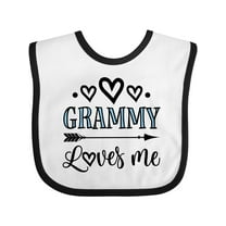 Inktastic My Grammy Loves Me Grandchild Girls Baby Bib