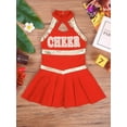 thumbnail image 6 of inhzoy Kids Girls Cheer Leader Uniform Dance Dress Red 12, 6 of 9