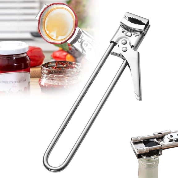 Jar Opener for Weak Hands, 2026 New Adjustable Stainless Steel Jar Opener, Upgrade Multifunctional Stainless Steel Can Opener, Jar Lid Gripper Bottle Opener Kitchen Accessories (1)