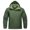 Green, variant on Hooded Multi Pocket Fleece Outdoor Jacket Men Hooded Zip Up Windproof Water Resistant Hiking Jacket Green XXXL