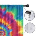 thumbnail image 4 of Blackout Kids Curtains,Colorful Rainbow Tie Dye Spiral Pattern Childrens Insulated Curtains Set Of 2,Bedroom Essentials,Toddler Room Decor 52"x84", 4 of 5