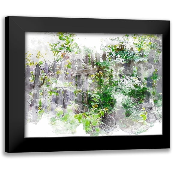 Young, Chamira 14x12 Black Modern Framed Museum Art Print Titled - Garden Fence