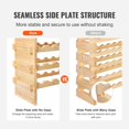 thumbnail image 4 of VEVOR 48 Bottle Stackable Modular Wine Rack Bamboo Wood Display Shelf 6-Tier, 4 of 5