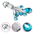 thumbnail image 3 of Anillo de llavero de coche de ajuste universal, llavero de joyería de cristal brillante con forma de gota de agua, anillo de llavero de diamante brillante, accesorios de decoración lindos, azul, 3 of 4