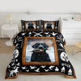 thumbnail image 2 of jejeloiu Cute Pet Dogs Queen Comforter Set,Rustic Mallard Duck Bedding Sets,Farmhouse Hunting Bedding Comforter Set For Boys Kids,Breathable Home Decor Reversible,3pcs, 2 of 8