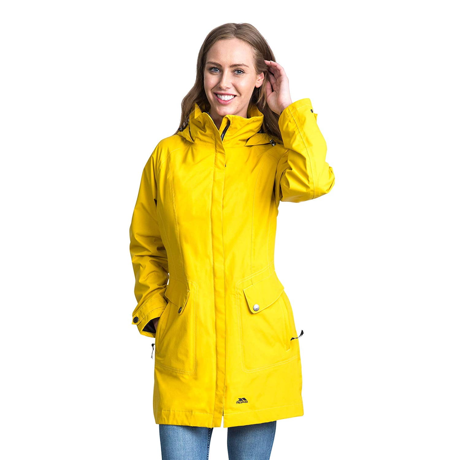 Trespass Womens Tainted Waterproof Parka Hooded Rain Coat 