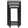 thumbnail image 4 of vidaXL Nesting Tables 3 pcs Solid Teak Wood and Polyresin, 4 of 11