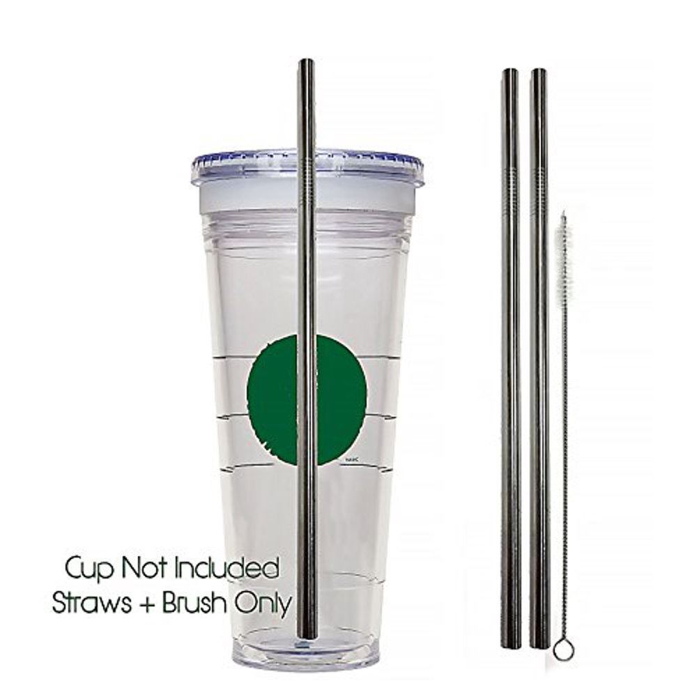 Venti Travel Mug Replacement Straws 2qty Stainless Steel for Hot