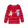 thumbnail image 2 of Bluey Girls Holiday Long Sleeve Top and Pants Snug Fit Pajama Set, 2-Piece, Sizes 4-10, 2 of 3
