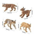 thumbnail image 3 of CREATITOY Realistic Lynx Animal Figurine Toys - 4PC Safe Resin Educational Toys for Kids 3+, Home Decor & Collectibles Gift, 3 of 6
