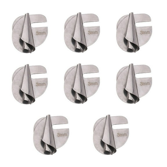 A 8Pc Sewing Rolled Hemmer Foot Set 3Mm Wide Stainless Steel Hemming Presser Foot For Sewing Machine Universal Attachment For Fabric Edge Rolling And Professional Hem Finish