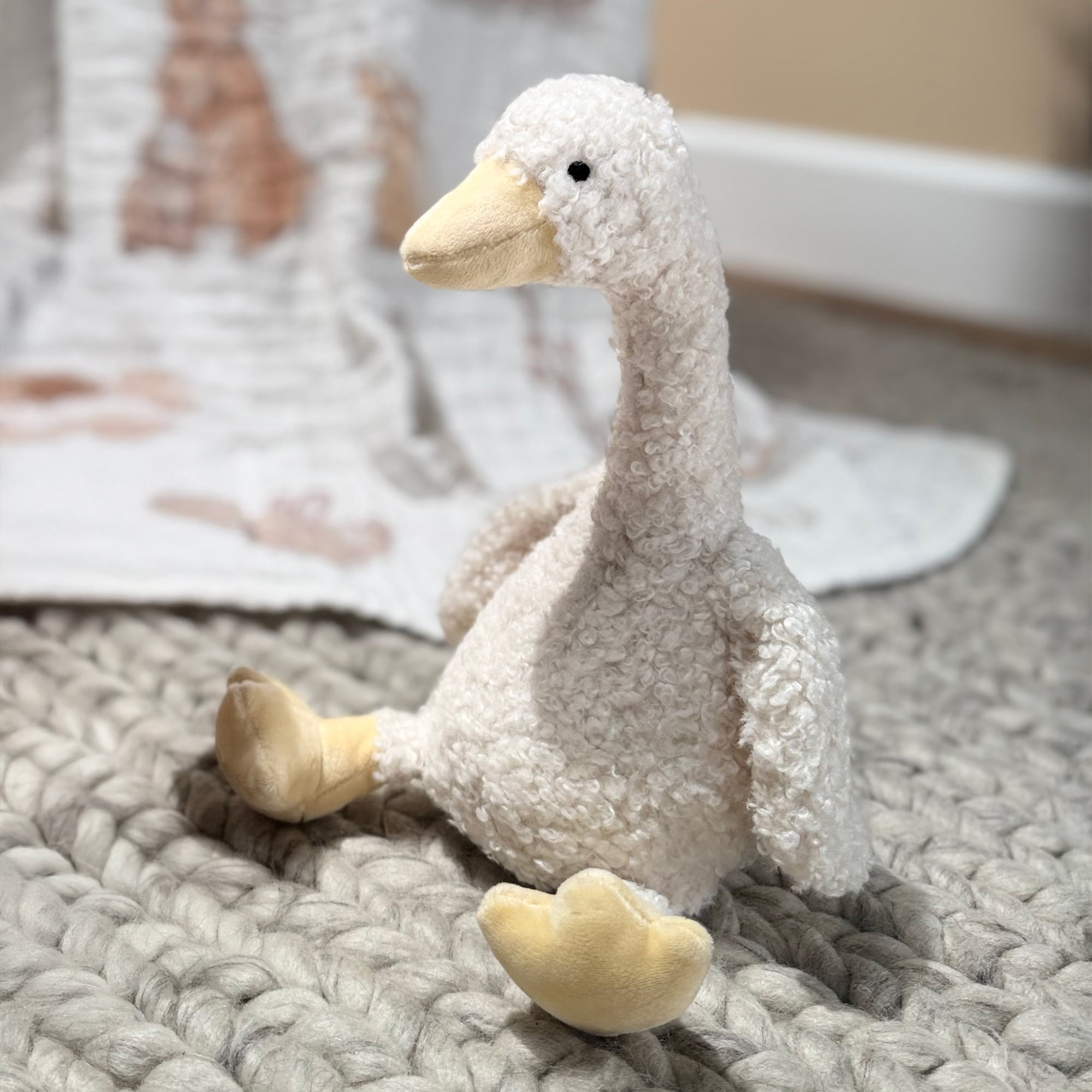 Lambs & Ivy Signature Bunny Hop Plush Goose Stuffed Animal Toy - Lucy