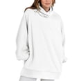 thumbnail image 6 of Lenpel Women's Oversized Turtleneck Sweatshirts Casual Long Sleeve Solid Color Pullover Tops Spring Fall Outfits, 6 of 6