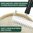 thumbnail image 6 of Pizza Dough Docker 1PC,7.87x5.20in,Docking Tool With Stainless Steel Pins For Even Baking Pastry & Pie Crust Perfection(Black), 6 of 6