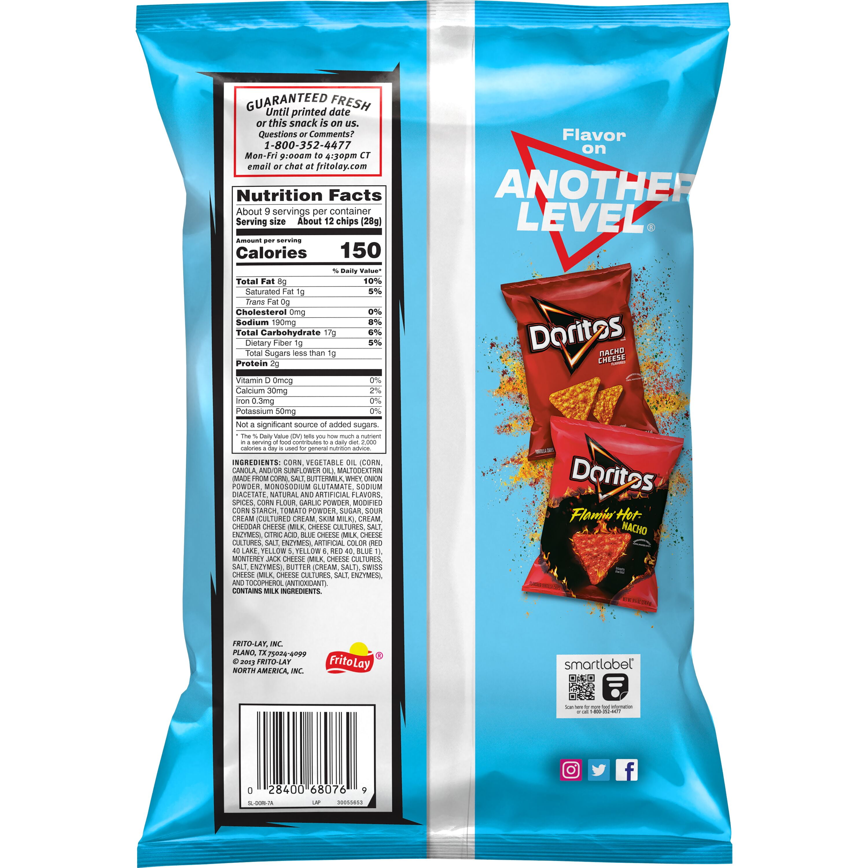 Doritos Blazin' Buffalo & Ranch Flavored Tortilla Chips, 9.25 oz Bag