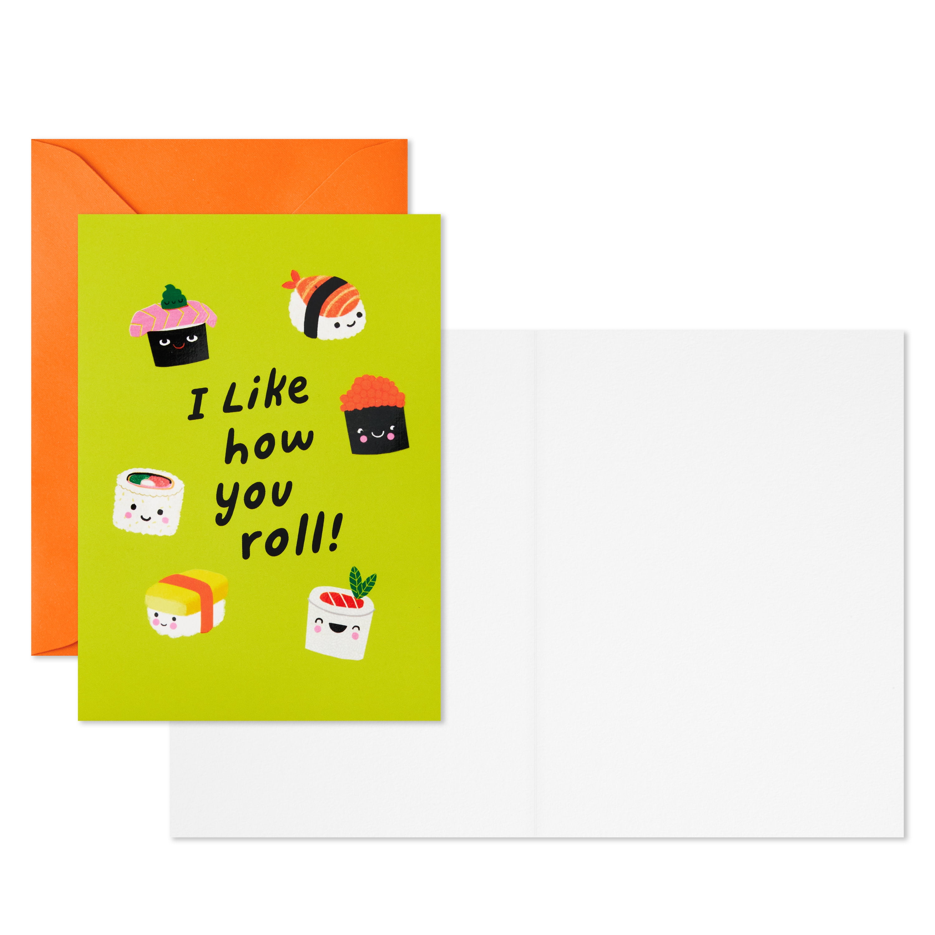 Hallmark Blank Notes (Sushi on Green), Pack of 10