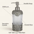 thumbnail image 2 of Decozen Gifts for Mom - Premium Frosted Glass Lotion Dispenser for Mother's Day Gifts, Bathroom Decor, Soap Dispenser, Glass Pump Bottle, Liquid Hand Soap Bottle - Mothers Day Decor, 2 of 6