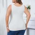 thumbnail image 5 of JOANKDMI Plus Size Tank Tops for Women Sleeveless Summer Scoop Neck Wide Strap Loose Fit Tunic Autumn Casual Vacation Layering Piece Wear,White,L-5XL, 5 of 7