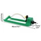 thumbnail image 3 of Hxlamzoo Lawn Sprinkler, Oscillating Sprinkler Watering Garden Pipe Hose Water With Connector,18-hole rocking sprinkler with plastic nozzle,Plastic ABS Base, Aluminum Tube, 3 of 9