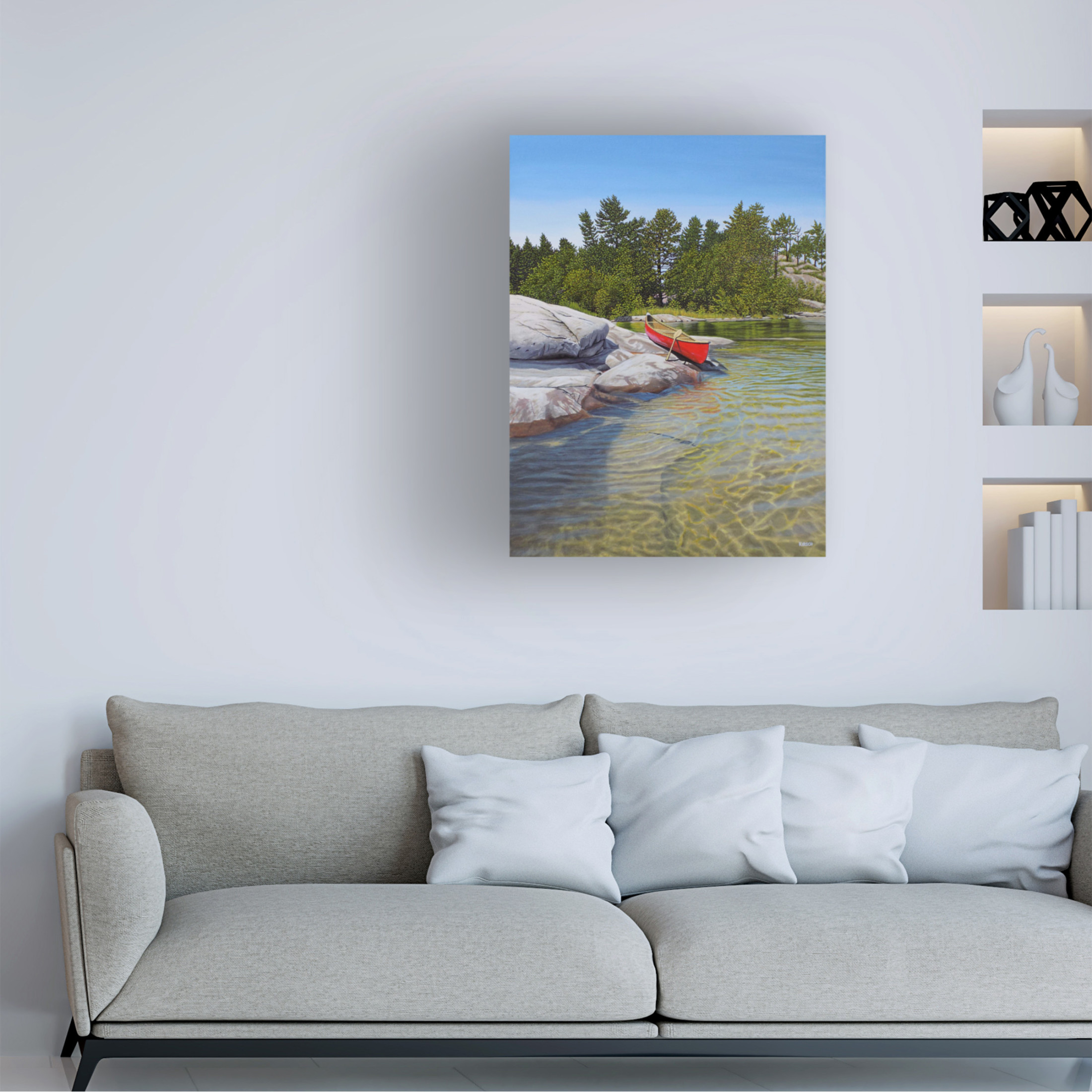 Canvas Wall Art - Kenneth M Kirsch 'Clear Reflections 1' Wall Art for Living Room, Bedroom, or Office Décor by Trademark Fine Art - 18 x 24 Inches